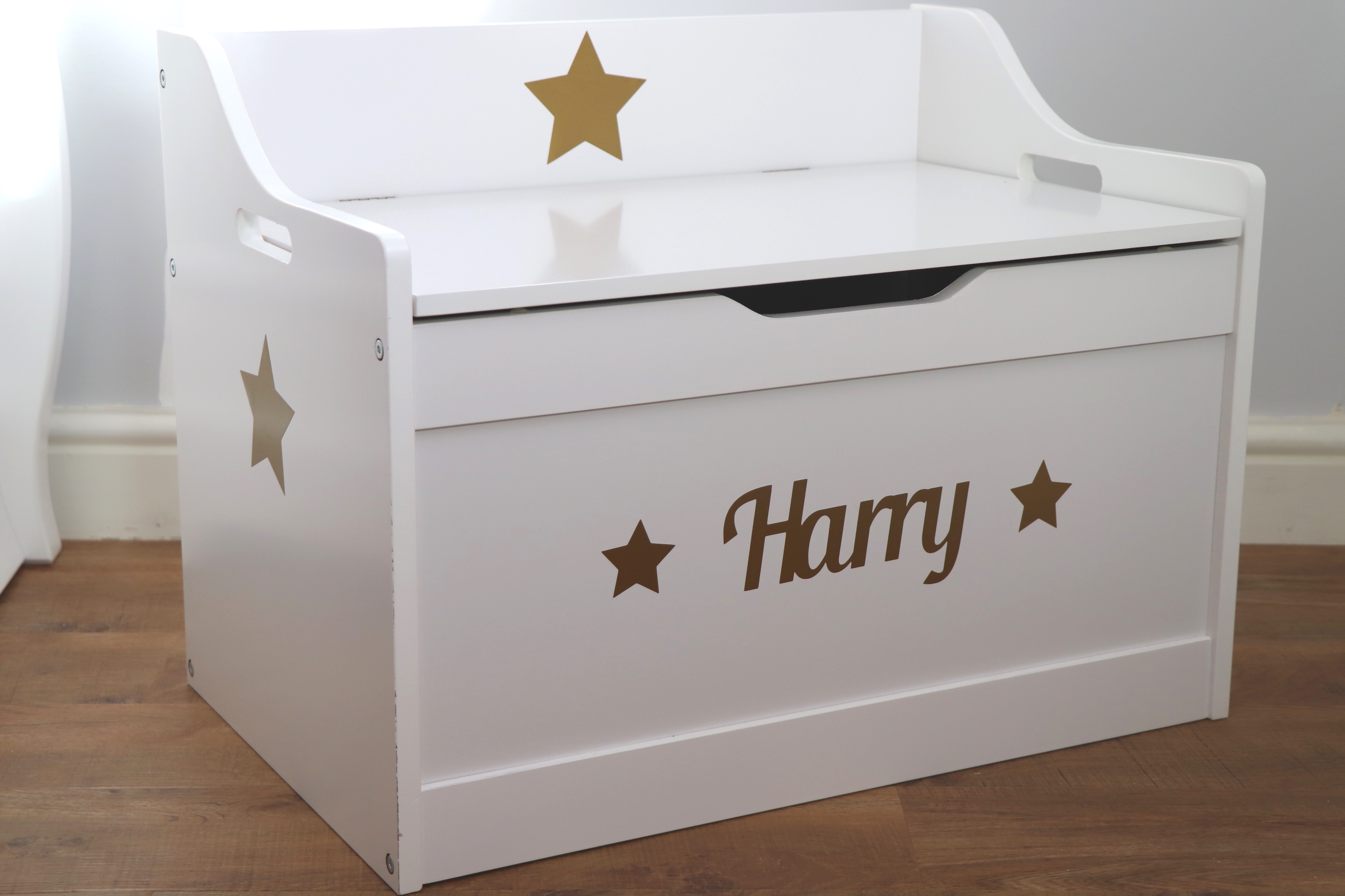 BR-Crafts Gold Text Toy Box
