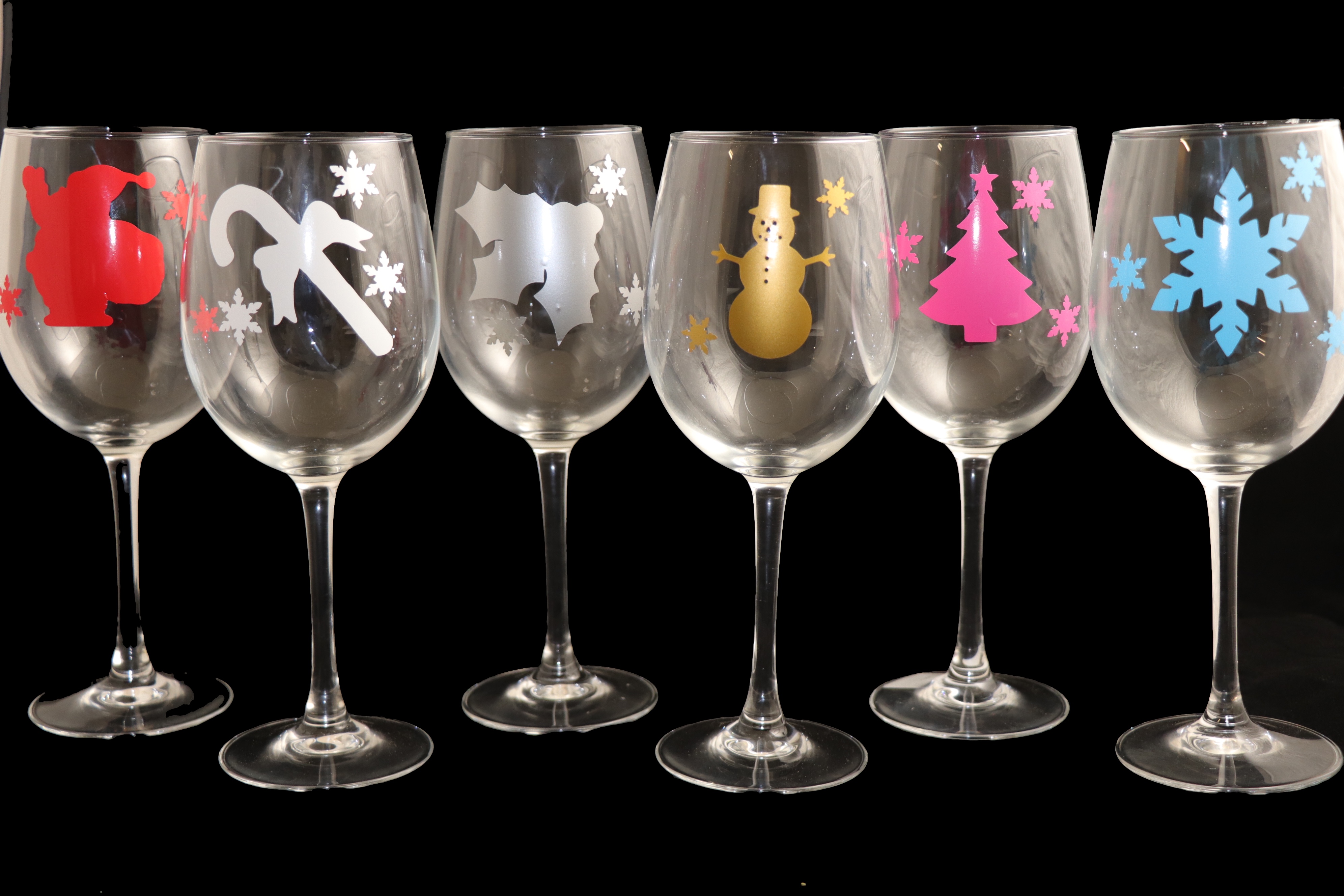 BR-Crafts Christmas Wine Glass Stickers